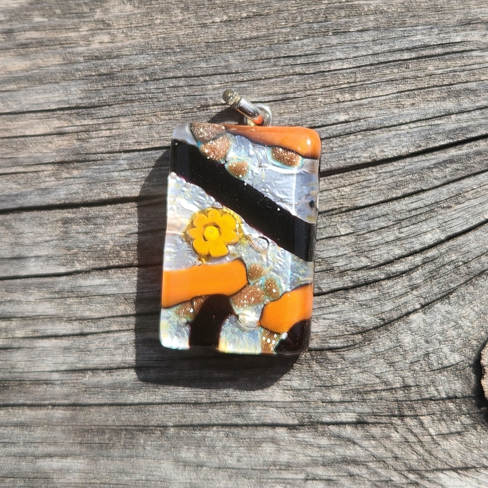 Vintage Colorful Glass Pendant